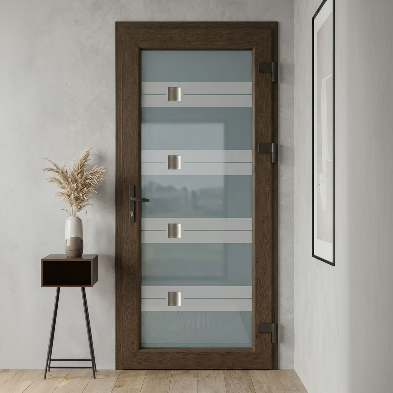 Portoncino d’ingresso in PVC 1450 - noce