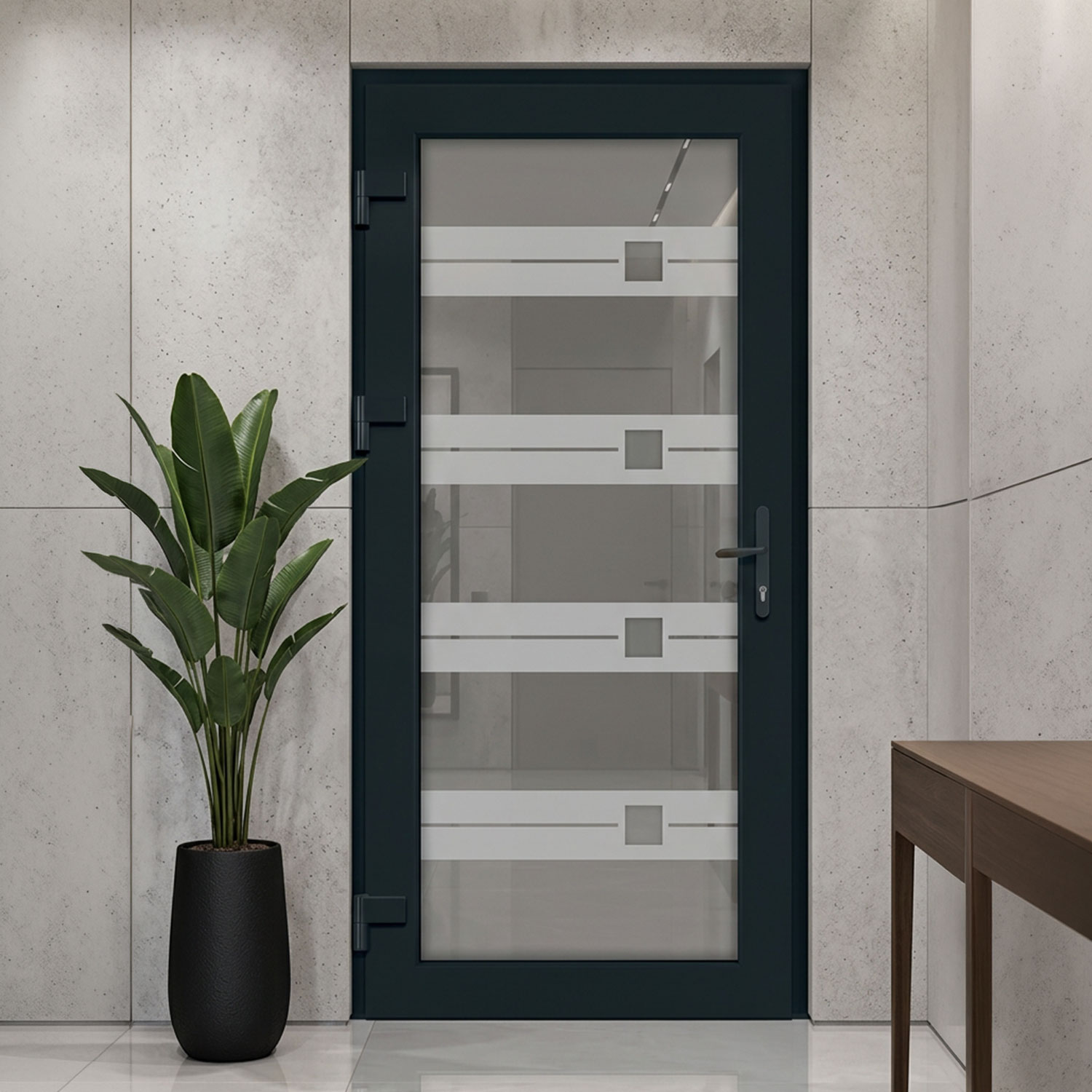 Portoncino d’ingresso in PVC 1451 - antracite